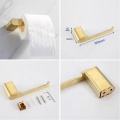 Popular Wall Mounted Brass Brushed Gold Towel Rack