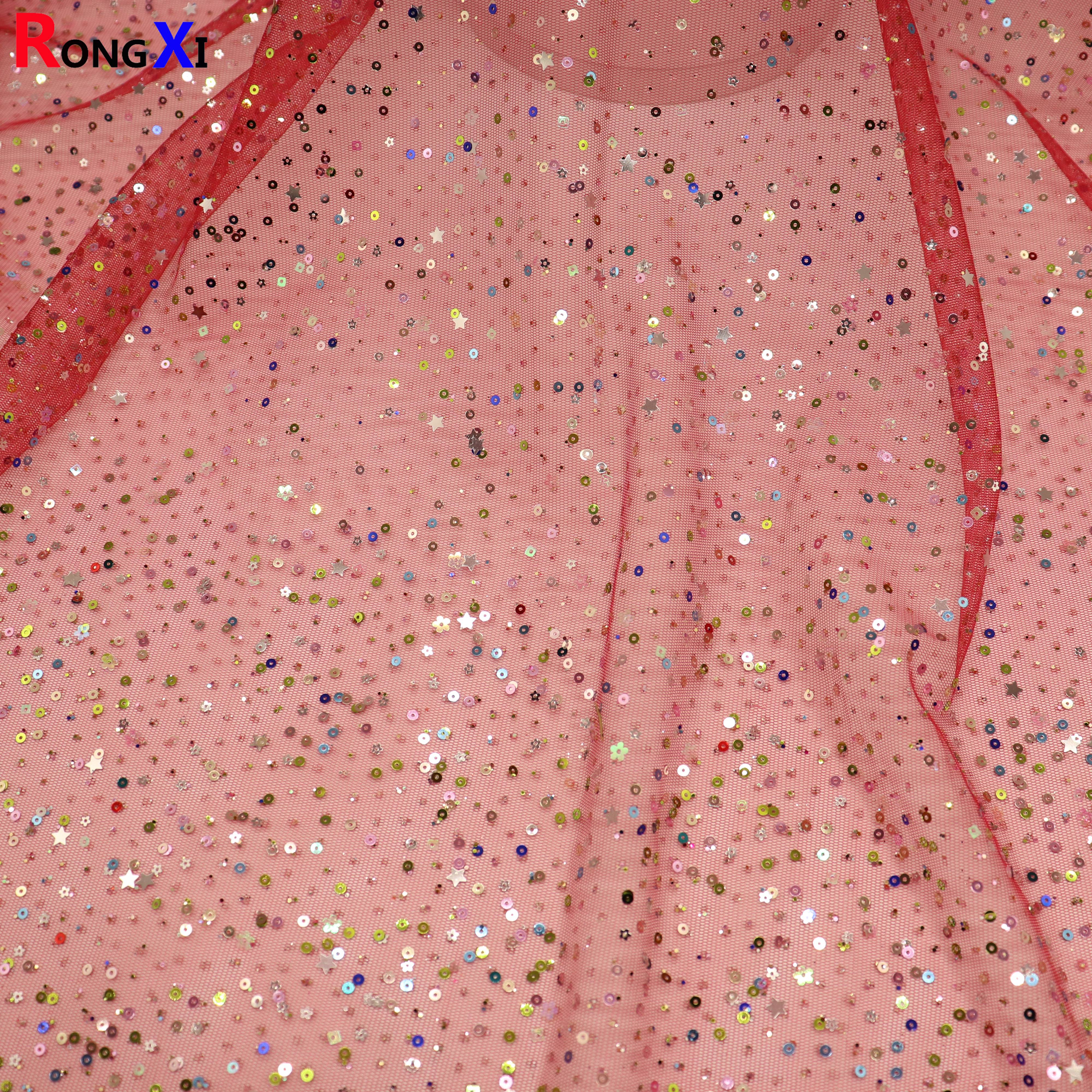 Hot Selling Glitter Lace Fabric