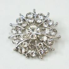 Rhinestone Flower Buttons: 24mm Crystal Clear Diamante Sewing and Craft Supplies