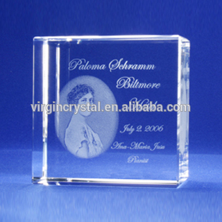 Crystal block for 3d laser engraving crystal engraved photo souvenirs