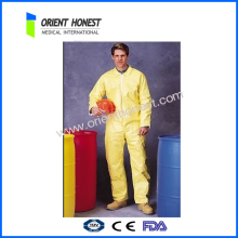 Disposable Yellow PP Nonwoven Work Overall