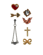 Several pendants for choosing drop earrings with chains