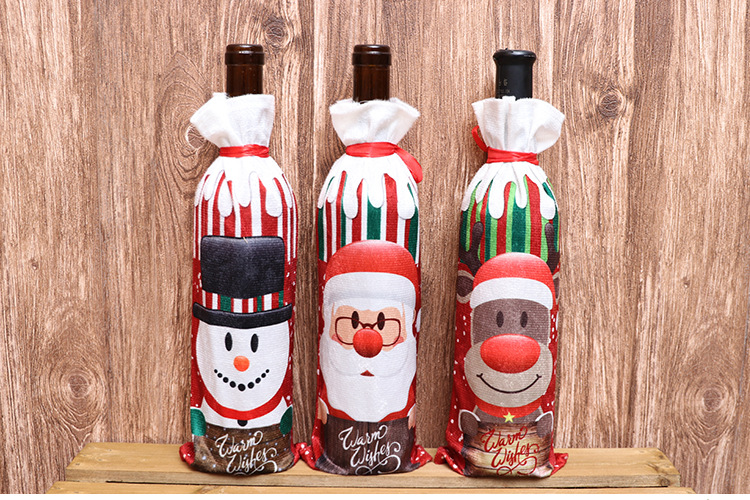 Christmas Decorations Red Wine Set Red Wine Bottle Set New Wine Bottle Set Dining Table Supplies Home Decoration Supplies