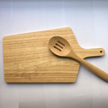 Rubber wood irregularity shape wooden cutting board