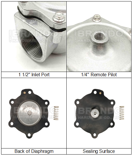 1 1/2'' Port G353A045 1/4'' Remote Pilot Pulse Valve