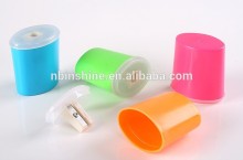 Professional factory supply ellipse single hole plastic pencil sharpener, table pencil sharpener