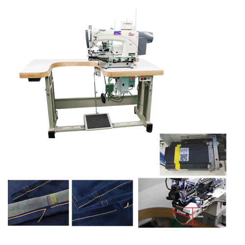 سلسلة غرزة آلة الخياطة الصناعية أسفل هيمينغ