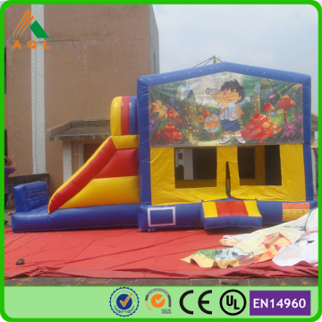 Large games inflatable jumping combo/ inflatable bouncer combo and slide