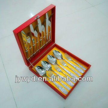 Hand made stainless steel flatware set,bulk flatware