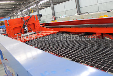 Steel grating making machine for drainage channel