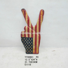 hands shape embossed tin sign, metal wall arts