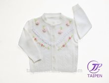 Wholesale 100% Cotton Lovely Style Girls Cardigan Sweaters Long Sleeve Knitted