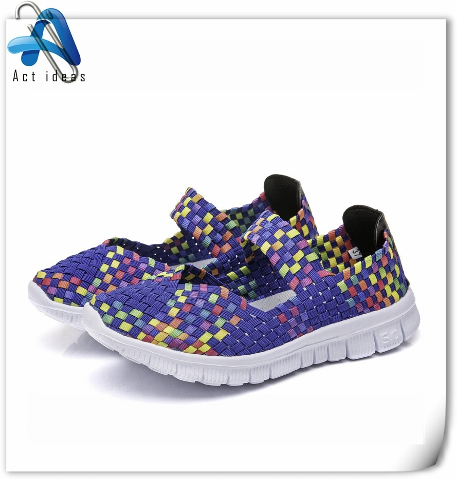 Wholesale Jinjiang Design High Quality Women Handmade Woven Shoes