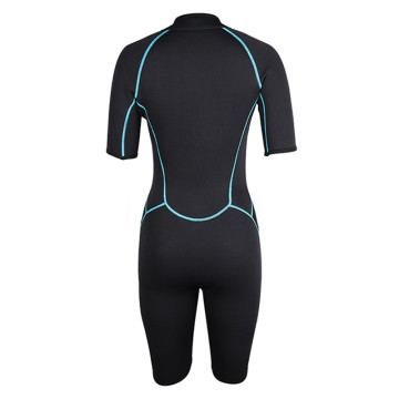 Seaskin Womens ön fermuar Dalış için Shorty Wetsuit