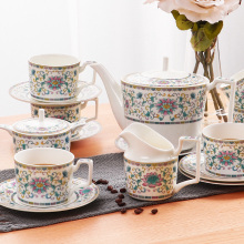Conventional Ceramic Porcelain Tableware Coffee Cup Set
