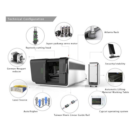 Optical Fiber Laser Cutting Machine for Stainless Steel