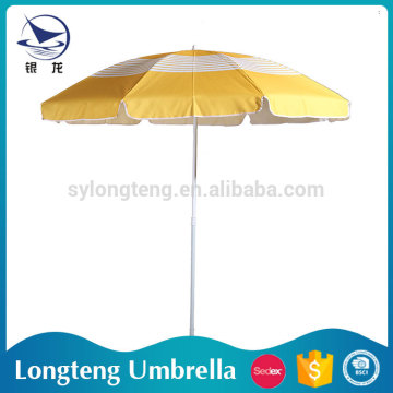 Famous Brand Eco-friendly Parasol 8 steel ribs deluxe beach umbrella