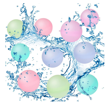 Wasserballon spielt Splash Ball