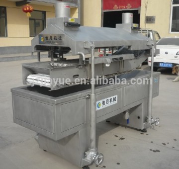 Continuous shrimp frying machine