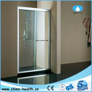 Tempered glass sliding shower door, adjustable shower glass door