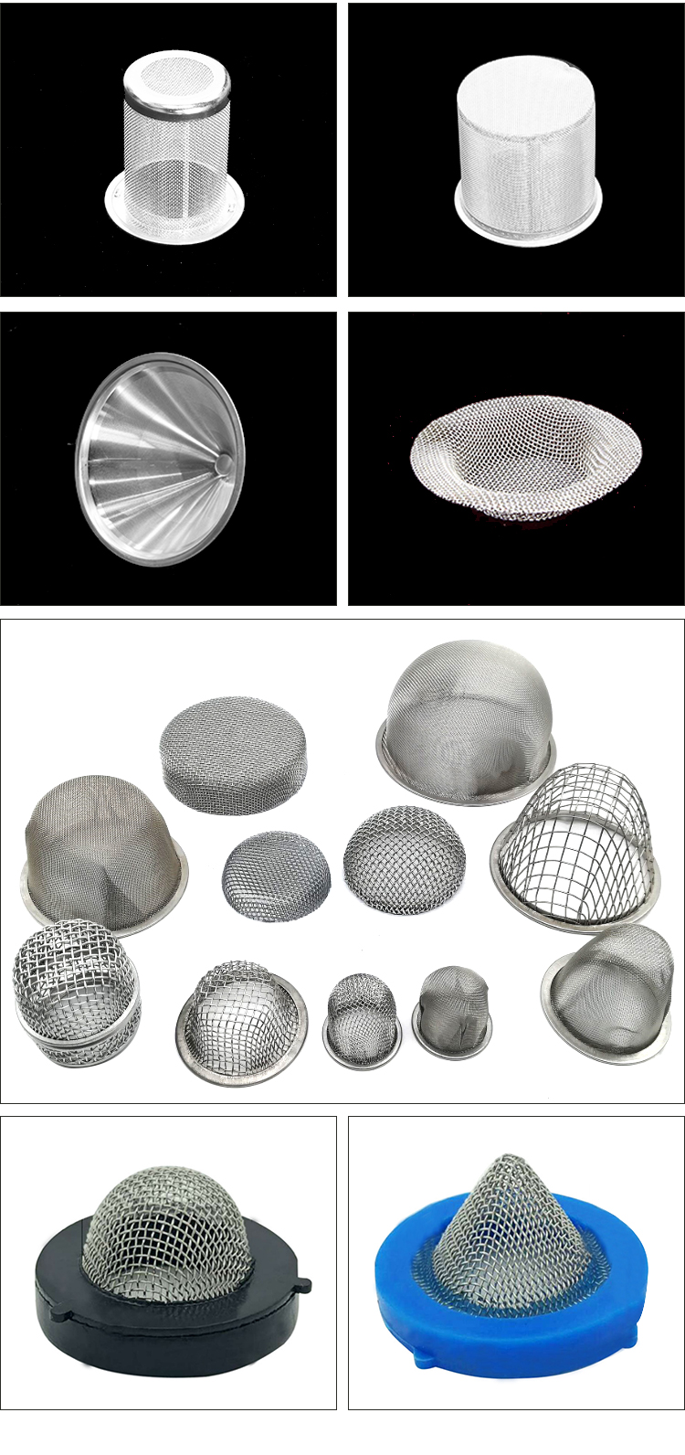 Stainless steel cap shape filter caps bowl shape mesh strainer