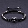 Lion Head Hematite 6MM perles rondes Bracelet pour les hommes