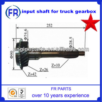 input shaft for truck gearbox