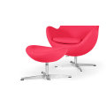 Replica designer egg shaped chair with ottoman