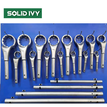 19PCS Deep Ring Slogging Spanner Set - Manufacturer's Single Ended Ring Spanner Kit