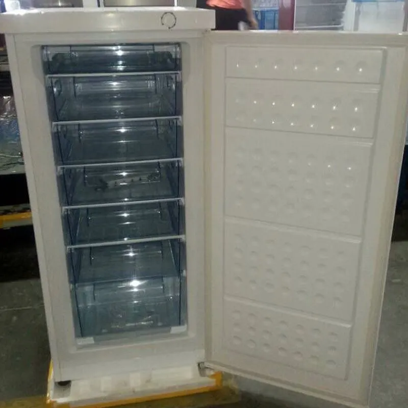 185L Single Door Defrost Vertical Upright Freezer with 6 Drawers