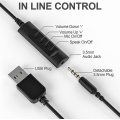 Disponibile 3,5 mm &amp; USB Auricolare per ufficio Call Center Skype