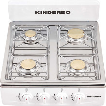 Four Brass Burner Stove Stainless Steel Gas Cooker