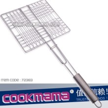 4-hamburger grilling basket with Stainless steel handle