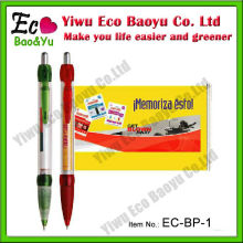 Hot selling promotion banner pen with pull out paper/promotion pen