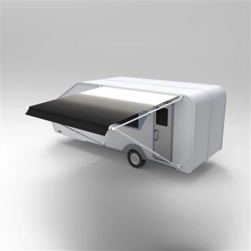 RV Infällbar manuell markis Trailer Patio Black Fade