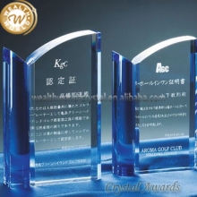 Durable manufacture office decorations crystal hand trophy