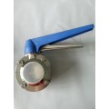 Food Grade Manual Weld Butterfly Valve