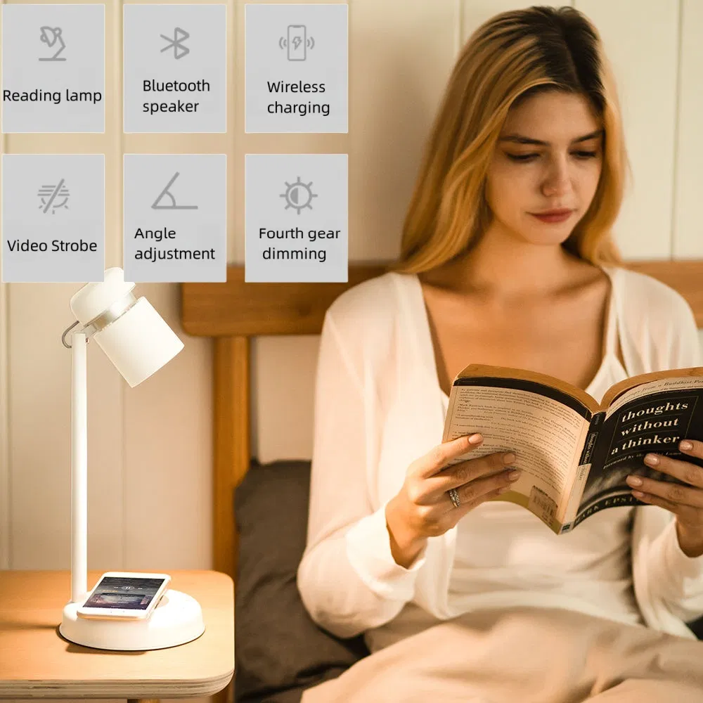 Wireless Charging Speaker Lamp with Bluetooth Speaker LED Table Lamp