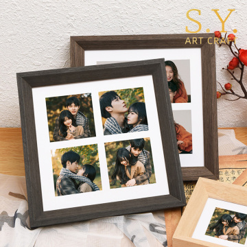 Dark Wood Multi-Photo Square Frame