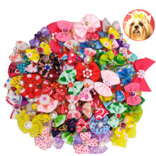 Colors Cat Dog Pet Head Flower Bow