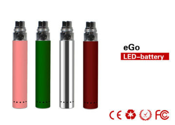 650mah Dc 5v 1a 800puffs E Cig Batteries , Ego Led Battery