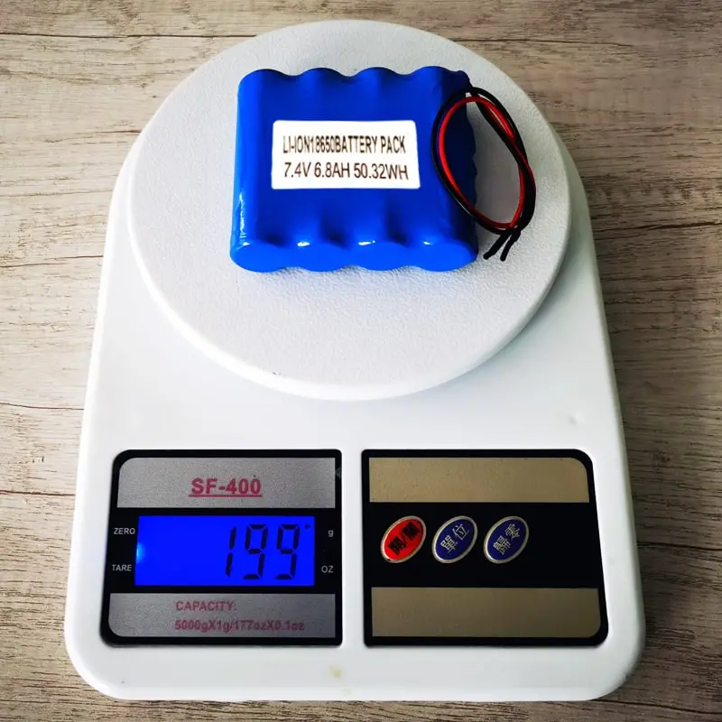 7.2V 7.4V 2s2p 18650 6800mAh Rechargeable Lithium Ion Battery Pack with PCM and Connector