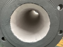 Wear-resistant ceramic elbow for dust removal pipes