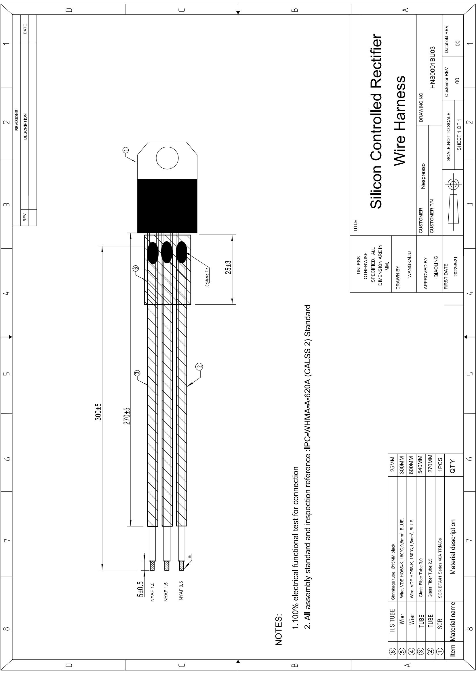 BTA41 Triac litz wire