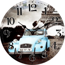Romantic Glass Round Wall Clock