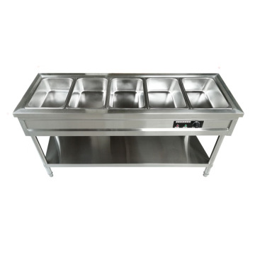 Induction Indian Food Warmer Bain Marie Buffet Trolley
