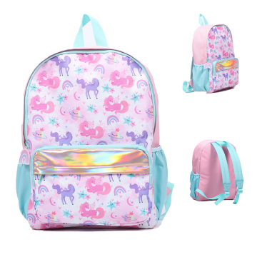 Kindergarten School Bag Glitter Printed Primary Backpack Lightweight