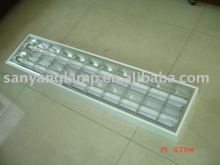 T8 or T5 recessed fluorescent grid lamp