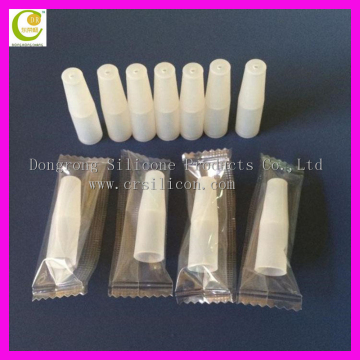 silicone disposable e cigarette tips, test tips, rubber test caps,e-cig testing tips