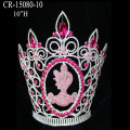Coroa de concurso de cinderela rosa strass personalizado